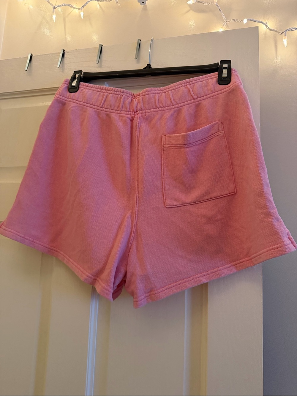 aerie Pink Terry Athletic Shorts with Pockets - Picture 4 of 4